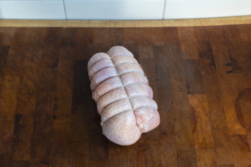 Two Bird Roast (turkey breast stuffed with rich, succulent duck breast)
